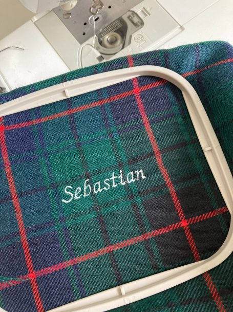Personalised Handfasting Custom embroidery for handfasting ribbons and wedding accessories by Kilt Expert Alterations